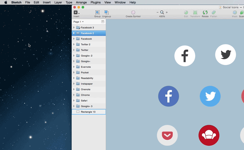 Exporting Elements in Sketch