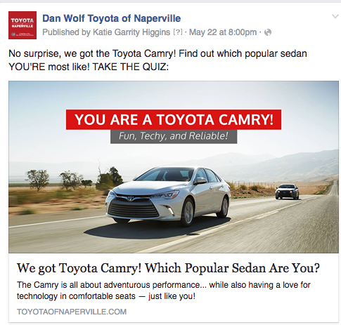 Toyota of Naperville Quick Facebook Quiz Post - Make your meta count